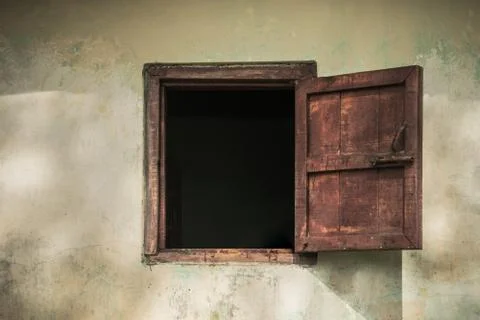 Open old window Foto stock