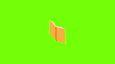 Open orange school book icon animation Stock Footage 156462265