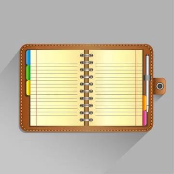 Open organizer Illustrazione stock