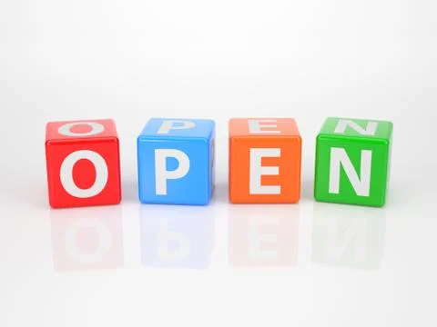 Open out of letter dices Stock Illustration