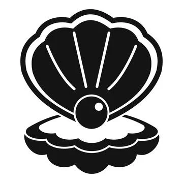 Open oyster shell holding a precious pearl 스톡 일러스트