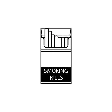 Open pack of cigarettes icon. Bad habit Elements for mobile concept and web apps 스톡 일러스트