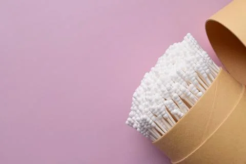 An open package of cotton swabs Stock Photos