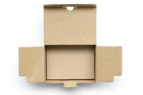 Open package open empty carton box isolated on white Copyright: xZoonar.co... Stock Photos