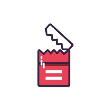 Open package on white background Illustrazione stock