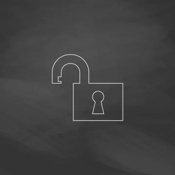 Open padlock computer symbol Stock-Illustration