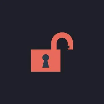 Open padlock computer symbol Stock-Illustration