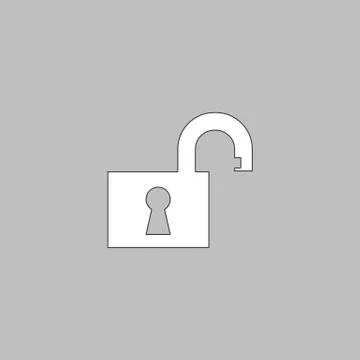Open padlock computer symbol Stock-Illustration