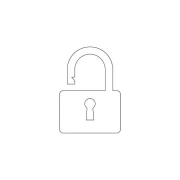 Open padlock. flat vector icon Stock Illustration