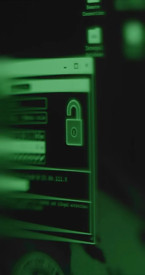 Open padlock icon symbol of unlocked account, hacking concept Stock Footage 321755512