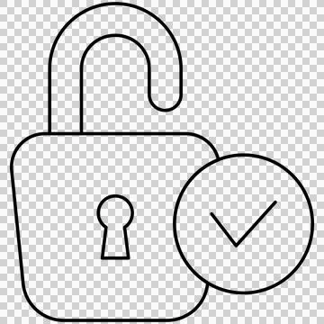 Open padlock Stock Illustration