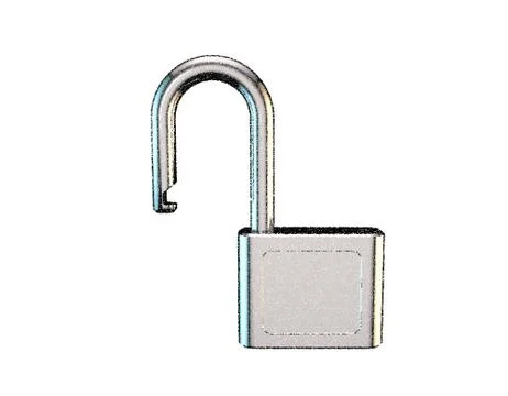 Open padlock. Isolated on white background. Vector illustration. Stockillustratie