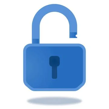 Open Padlock Security Icon Illustration Isolated on White Background 스톡 일러스트