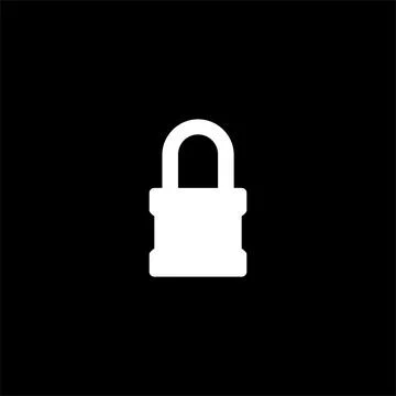 Open Padlock Silhouette, Flat Style Stock Illustration