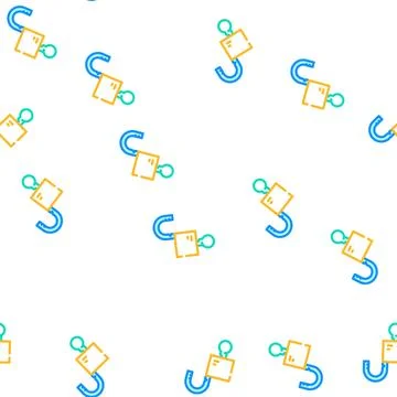 Open padlock vector seamless pattern イラスト素材