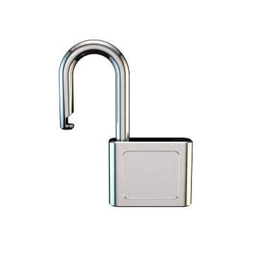 Open padlock.Isolated on white background.3D rendering illustration. 스톡 일러스트