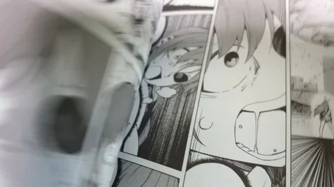 Open Page of Comic Book Close Up IMG 4262 Stockbeeldmateriaal 119500198