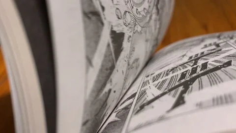 Open Page of Comic Book Close Up IMG 4272 Stockbeeldmateriaal 119541898