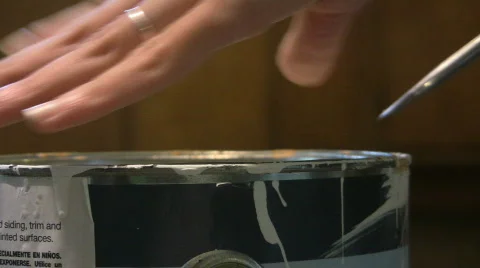 Open Paint Can2 Stock Footage 875135