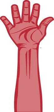 Open Palm Vector Stock Illustration