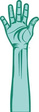 Open Palm Vector Stock Illustration