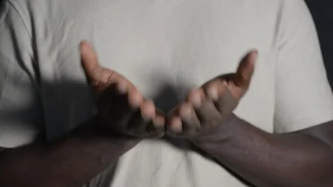 Open palms praying and begging Stock Footage 277439289