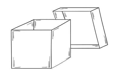 Open paper box Stock Illustration