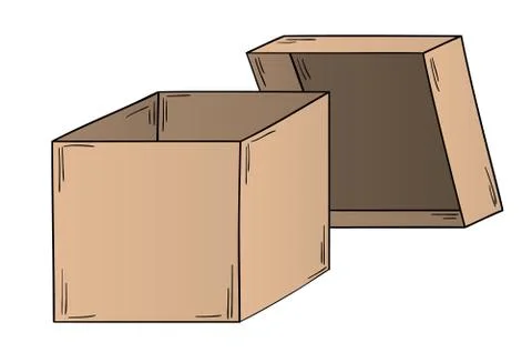 Open paper box Stock Illustration