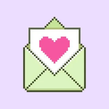 Open paper envelope with a blue heart or love letter	 Illustrazione stock