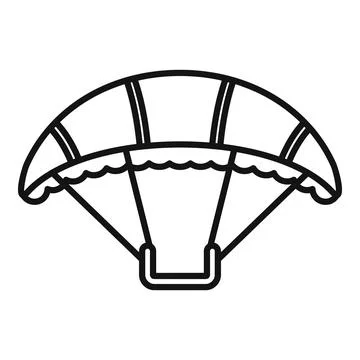 Open parachute is floating on air for skydiving activity 스톡 일러스트