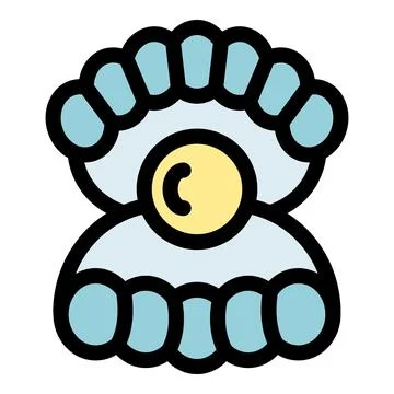 Open pearl shell showing precious pearl inside 스톡 일러스트