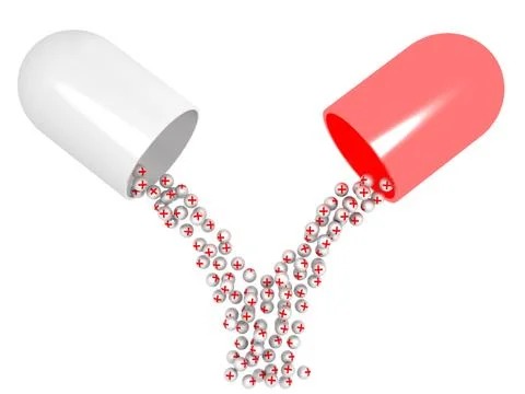 Open pill Stock Illustration