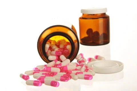 Open pillbox Stock Photos