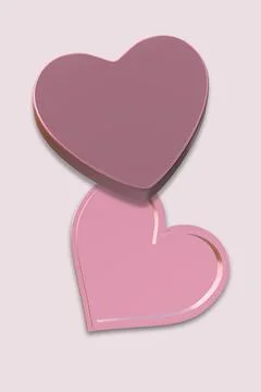 Open pink gift box top view Stock Illustration