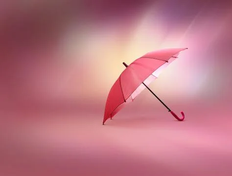 Open pink umbrella Foto stock