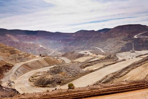 Open pit copper mine landscape Stock Photos