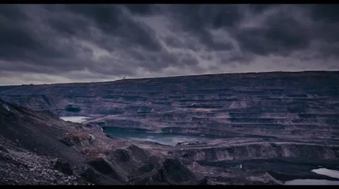 Open pit fantastic view disaster Stock-Footage 47407659