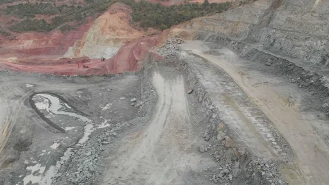 Open Pit Gold Mine Explosion Video stock 119861339