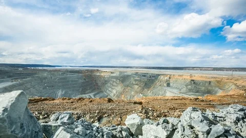 Open pit on gold mining Stock Footage 112852751