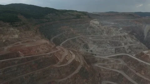 Open-pit iron mine. Stock Footage 138262876