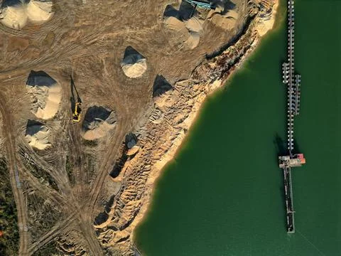 Open pit mine and selection of raw material Stock Photos