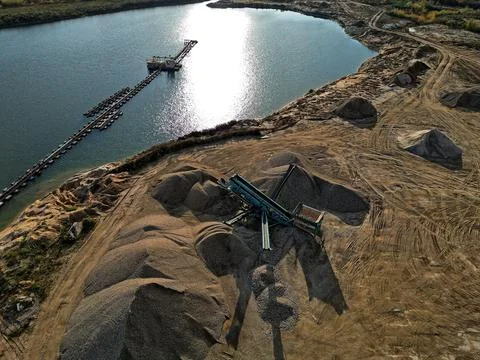 Open pit mine and selection of raw material Stock Photos