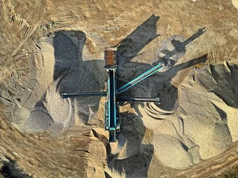 Open pit mine and selection of raw material Stock Photos