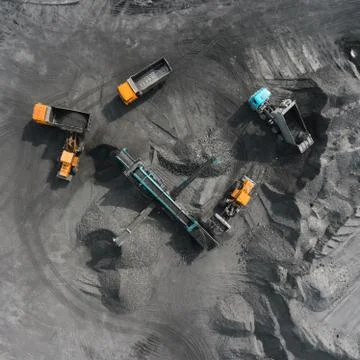 Open pit mine, breed sorting, mining coal, extractive industry 写真素材