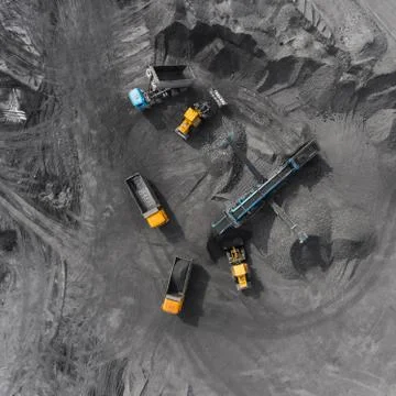 Open pit mine, breed sorting, mining coal, extractive industry 写真素材