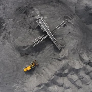 Open pit mine, breed sorting, mining coal, extractive industry 写真素材