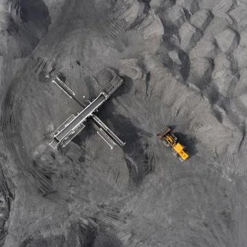 Open pit mine, breed sorting, mining coal, extractive industry Foto stock