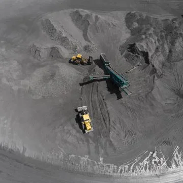 Open pit mine, breed sorting, mining coal, extractive industry Stock-Fotos