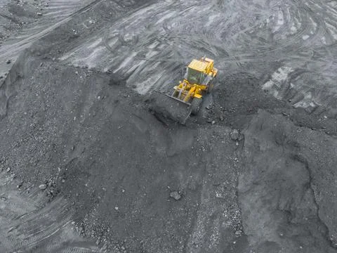Open pit mine, breed sorting, mining coal, extractive industry anthracite, Coal 스톡 사진