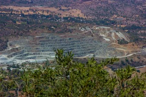 Open pit mine Cyprus Stock Photos